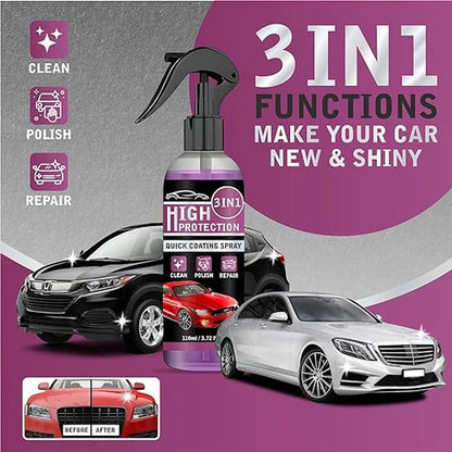 Premium Quality 3 In 1 High Protection Quick Car Coating Spray | Buy 1 Get 1 Free🔥 (Pack Of 2)