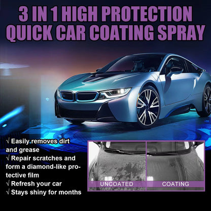 Premium Quality 3 In 1 High Protection Quick Car Coating Spray | Buy 1 Get 1 Free🔥 (Pack Of 2)